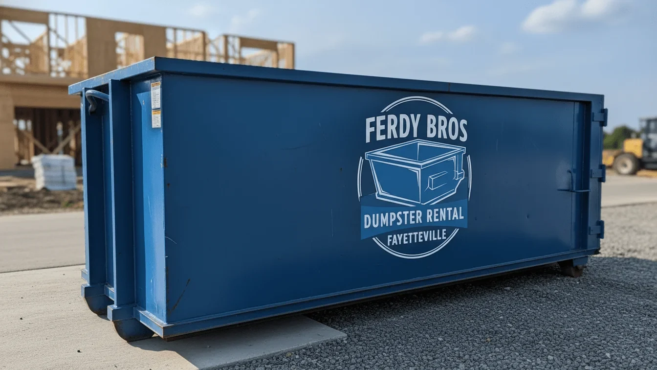 Roll-off dumpster delivered in Springdale, AR by Ferdy Bros Dumpster Rental Fayetteville